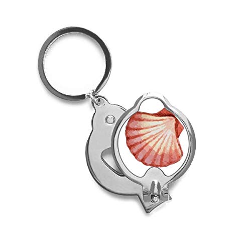 Coupe-ongles pétoncle vie marine rouge accessoire manucure coupe nette ongles mains pieds