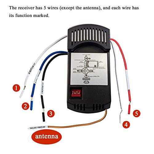 Universal Ceiling Fan Remote Control Kit With Dimmer For Ac 3-Speed Ceiling Fan Replacement For Hampton Bay Harbor Breeze Hunter Uc7078T Fan-Hd5 L3H2010Fanhd Rr7079T Chq7078T Fan28R Fan-Hd Kit #TOP4