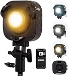 Amaran Halo 60X COB Lumière vidéo led 63W Bicolore 2700k-6500k,3,270 Lux@ 1m (Bare), Lumière de voyage ultra-compact,USB-C PD Puissance,App/NFC Control, Bowens Mount pour YouTube TikTok Studio(60, watts)