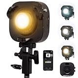 Amaran Halo 100X COB Led Video Light 100W Bi-Color 2700k-6500k,4,890 lux @ 1m (Bare),Ultra-Compact Travel Light,USB-C PD Power,App/NFC Control, Bowens Mount for YouTube TikTok Studio (100, Watts)