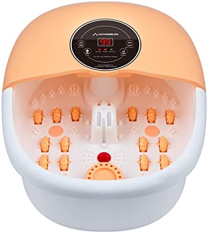 Hangsun Foot Spa Bath Massager with Heat Bubbles Massage and Jets FM660 Electric Feet Salon Tub with Rollers, Medicine Box, Infrared for Relieve Foot Pressure
