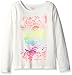 The Children's Place Big Girls' Long Sleeve Open Neck Tee, White, Medium/7/8