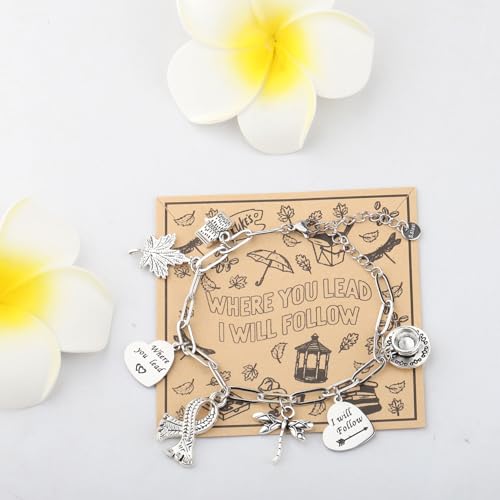 MAOFAED TV Show Paperclip Chain Bracelet for Fans, Friendship Gift, Where You Lead, I Will Follow(you leadlink)4