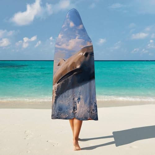 Couverture à capuche dauphin idée cadeau originale pour petit et grand - 6