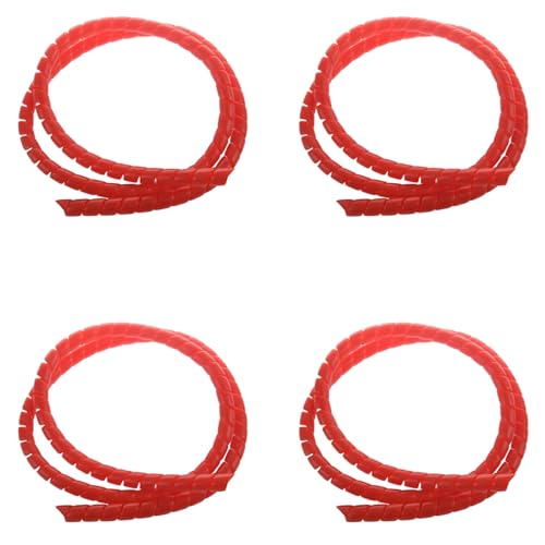 Baglaum 4X Scooter Line Spiral Color Change Tube Protector 1M Length Winding Tubes for M365 Pro Accessories Red