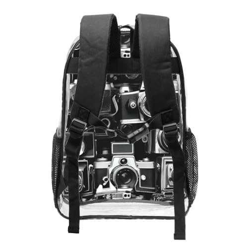 Camera Collection Large Clear Backpack,Thick Pvc Clear Bag For Sports Event, Concert,Festival Suitable Adult2