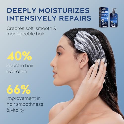 Image of Deep Moisturizing & Folliculitis Conditioner: With Mint & Tea Tree Oil | Hydrates Dry Hair, Strengthens & Repairs Damaged, Brittle Hair, Boosts Shine, Sulfate-Free, for All Hair Types - 10.14 fl.oz