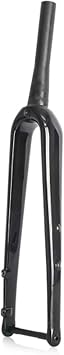 700C Cycling Road Bike Front Fork, Disc Brake Carbon Fiber Tapered 1-1/2" Thru Axle 12 * 100mm for Off-Road Bikes
