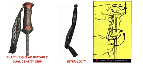 Goode | Pure Carbon Fiber Adjustable Ski Pole Pair | Light Pencil Shafts | Very Light Swing Weight | Highest Shock Absorption | Mountain, Alpine, Downhill Skiing Gear - Thumbnail 5