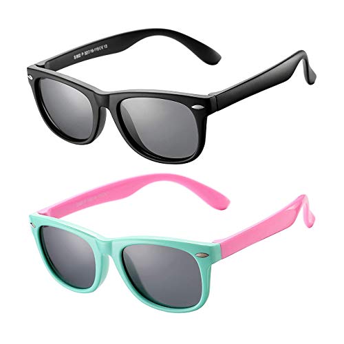 Image of AZORB Kids Polarized Sunglasses TPEE Rubber Flexible Frame for Boys Girls Age 3-10, 100% UV Protection