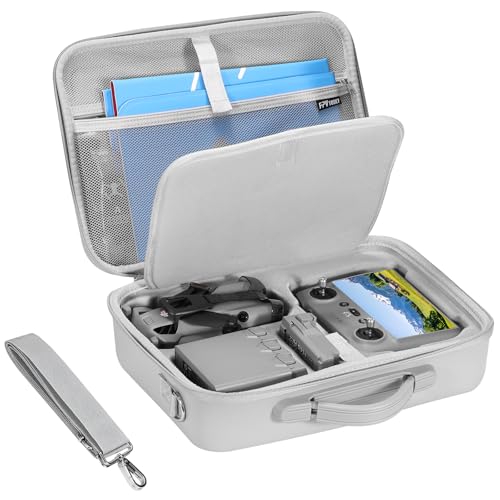 FPVtosky Hard Carrying Case for DJI Mini 5 Pro Drone & RC 2 Controller - Custom Compartments for Fly More Combo, Waterproof PU Leather Travel Bag [CASE ONLY] by FPVtosky - Used condition - US$17.31