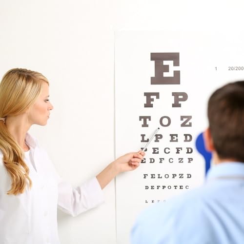 Eye Chart, Eye Exam Chart, Plastic Low Vision Eye Charts Wall Chart with Eye Occluder and Pointer, Eye Charts for Eye Exams for Doctor\'s OfficeSchool, Home(22x11 Inches) - Thumbnail 7