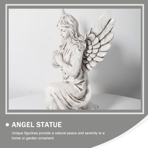 Statue ange résistant aux intempéries figurine blanche - 7