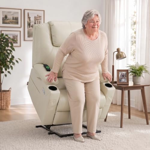Image of MCombo Power Lift Recliner Chair for Elderly, Heat and Massage R7042