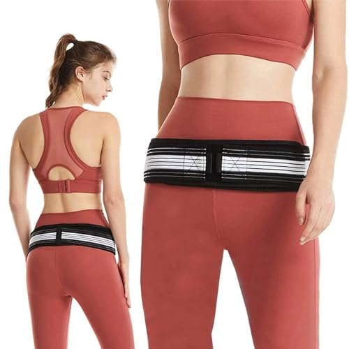 KLYOZO Sacroiliac Hip Belt for Women and Men, Adjustable Neoprene Abdominal Belt, Pelvic Contraction and Anterior Pelvic Tilt Relief (42-52inch)