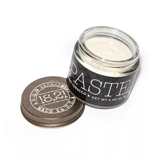 18.21 Man Made Hair Paste Pomade with Natural Shine Finish for Men, Sweet Tobacco, 2 Ounce
