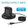 Vanjua Charger for Fitbit Versa 2 (Only), Replacement USB Charging Cable Dock Stand Compatible with Fitbit Versa 2 Smart Watch (Black)