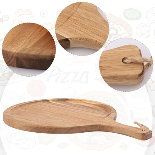 Set de 4 tablas redondas de madera 14 pulgadas con mango miniatura 3