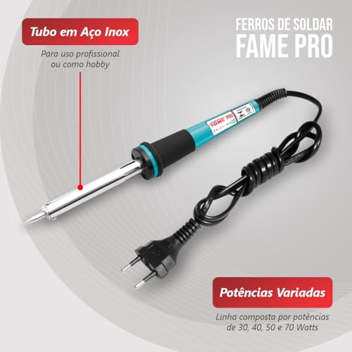 FERRO DE SOLDAR COM SUPORTE DE DESCANSO 127V 50W– FAME.
