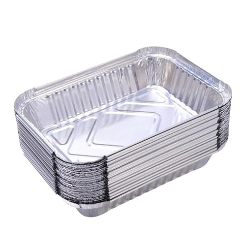 SUBLXPoten Vaschette Alluminio 50 Pezzi teglie raccogli-Grasso for Barbecue, vaschette raccogli-Grasso in Alluminio, Vassoio di Raccolta for griglia(230ML)