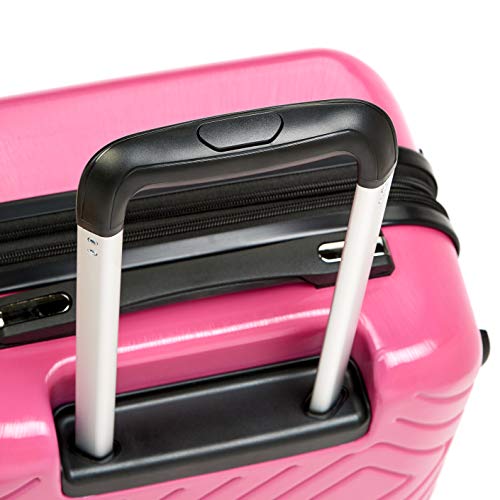 Amazon Basics Geometric Travel Luggage Expandable Suitcase Spinner With Wheels And Built-In Tsa Lock, 21.7-Inch - Pink #TOP3