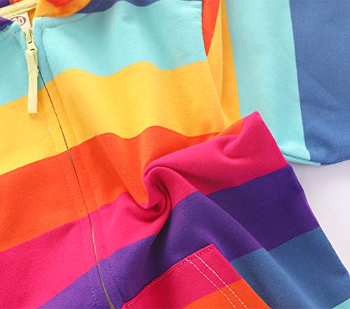 Julerwoo Girls Zip Up Hoodies Tie Dye Printed Cotton Zipper Sweatshirts Hooded for Toddler Kids4