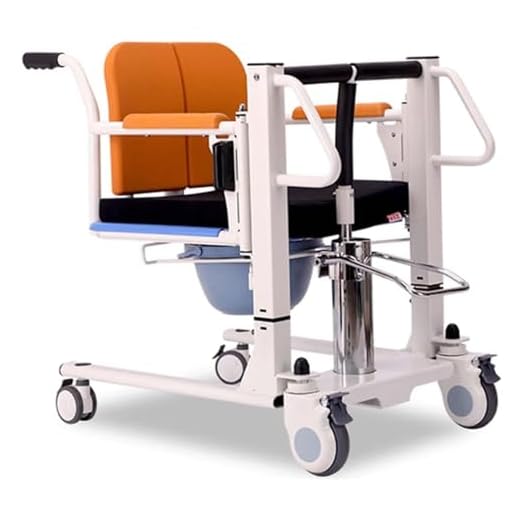 Patient Lift Transfer Chair for Caregivers Elderly Disab, 180° Split Seat/Weight Capacity 330 Lb, Hydraulic Lifting Bath Table with Dining Table - 4 in 1