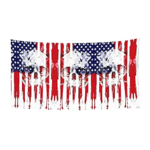 Bandera americana de calavera para fiesta, suministros de fiesta, telón de fondo para decoración temática de fiesta de cumpleaños
