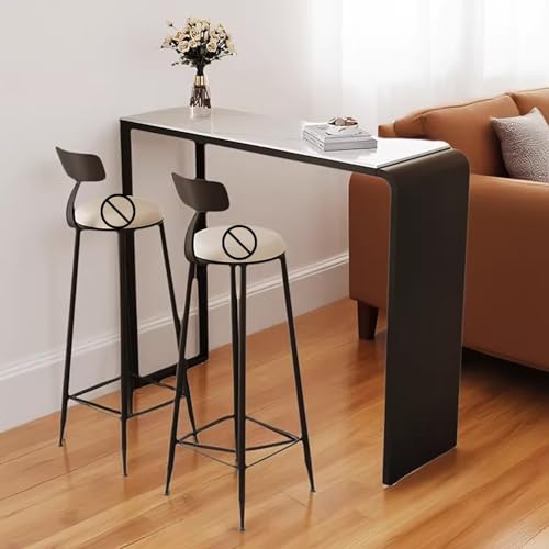 Mesa de bar estrecha con construcción resistente y fácil montaje para cocina, sala de estar y cafetería