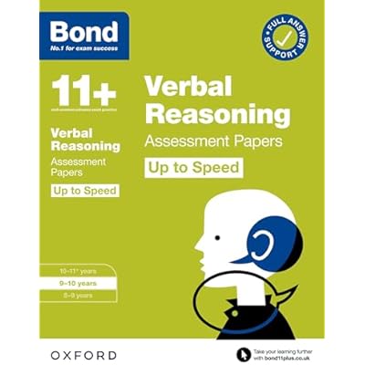 Bond 11+ Verbal Reasoning Up to Speed Assessment Papers with Answer Support 9-10 Years