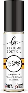 BIOCURA BC Perfume 599 Inspired by France Town Leather For Women & Men Replica Fragrance Body Oil Dupes Alcohol-Free Sample Travel Size Concentrated Long Lasting Roll-On 0.3 Fl Oz/10ml