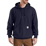 Carhartt Men's Flame Resistant Heavyweight Hooded Sweatshirt Sweater, -dark navy, Large