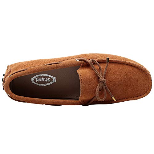 Image of ANUFER Women's Classic Suede Penny Loafers Comfort Handmade Slipper Moccasins