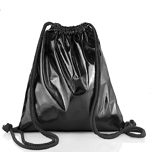 Glamexx24 Turnbeutel Rucksack Gymbag Gym Bag (Schwarz, Onesize)