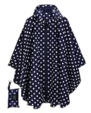 POWINSUN Fashion Hooded Rain Poncho Waterproof Raincoat Jacket with Pocket for Women/Men/Adult