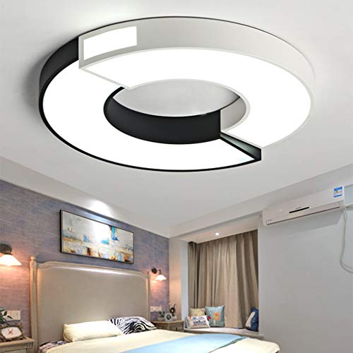 Preisvergleich Produktbild DOCJX LED Deckenleuchte Wohnzimmerlampe mit Fernbedienung Deckenlampe Modern Decke Acryl Lampenschirm Aluminium Design Lampe für Schlafzimmer Esszimmer Büro Küche lampe,Round,45CM / Whitelight