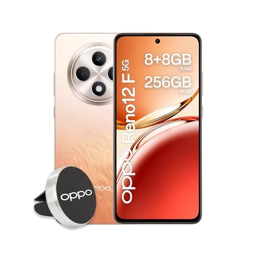 OPPO Reno12 F 5G AI Smartphone, Tripla fotocamera 50+8+2MP, Selfie 32MP, Display 6.67” 120HZ AMOLED FHD+, 5000mAh, RAM 8GB(Esp4GB/6GB/8GB)+ROM 256GB, Supporto Auto [Versione Italia], Amber Orange