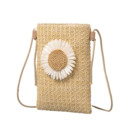 Crossbody Bags for Women Straw Purse,Straw Summer Beach Phone Bag Wallet Purse Crossbody Tote Handbag for Women