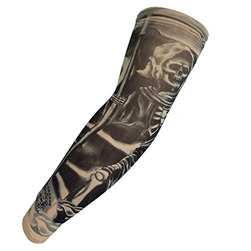 Shina Hot Lot 6 Pcs Temporary Fake Slip On Tattoo Arm Sleeves Kit M Skull Ghost Devil Holloween #TOP4