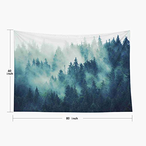 Emmteey Grey Tapestry Wall Hanging,Tapestries Décor Living Room Bedroom For Home Inhouse By Printed 80X60 Inches For Landscape With Fir Forest In Hipster Vintage Retro Style #TOP3