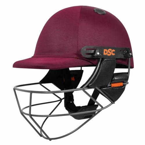 Image of DSC Punch Cricket Helmet for Mens, Colour - Maroon, Size - Medium