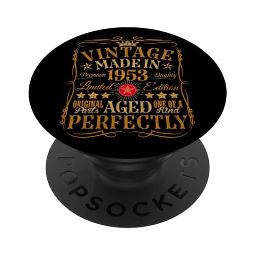 Decoraciones vintage de 71 cumpleaños vintage 1953 71 cumpleaños PopSockets PopGrip Intercambiable