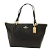 COACH Crossgrain Ava Tote Shoulder Bag Black