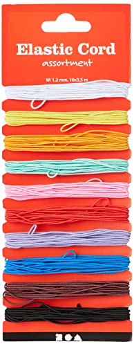 Cable elástico Creativ de 1.2 mm para diseñar pulseras y manualidades en casa con colores vivos