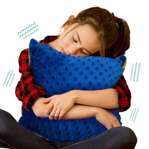 Bright Autism Texturized Vibrating Sensory Pillow – Dual Textures, Memory Foam, and Soothing Vibrations for Stress Relief. Enhanced Sensory Processing, Sleep Aid, and Emotional Support for Kids.