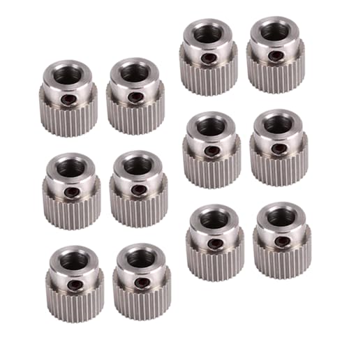 LIFKOME 15pcs Stainless Steel Extruder Gear 36 Teeth 3d Printer Extrusion Wheel Easy to Install Stable Printer Parts Acc