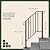 Handrails for Outdoor Steps 3 Ft Transitional Handrail, Outdoor Stair Railing Fits 1 to 3 Steps, Wrought Iron Handrail for Concrete Steps?3 Steps?