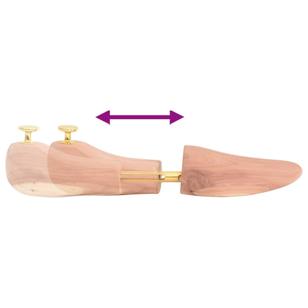 Horma de zapatos con calzador, UE 42-43,5, madera maciza de cedro, ajustable para dilatadores de zapatos, ancho y cuidado de la forma en botas y zapatillas