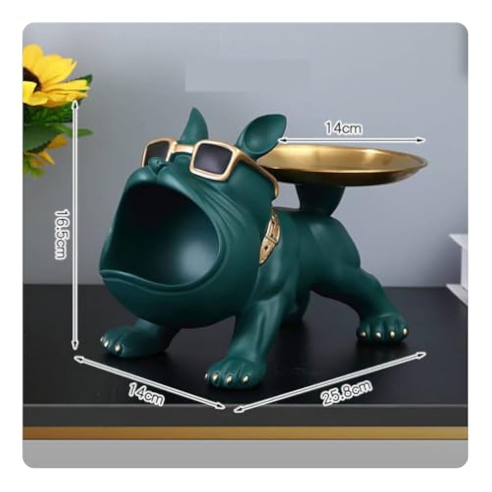 Luxury Look Resin Canine Key Bowl, Modern Design