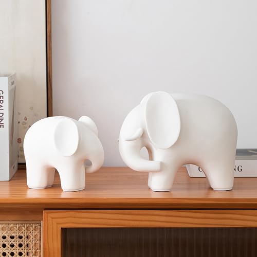 Estatua Elefante Decorativa Cerámica Moderna Pequeña miniatura 3